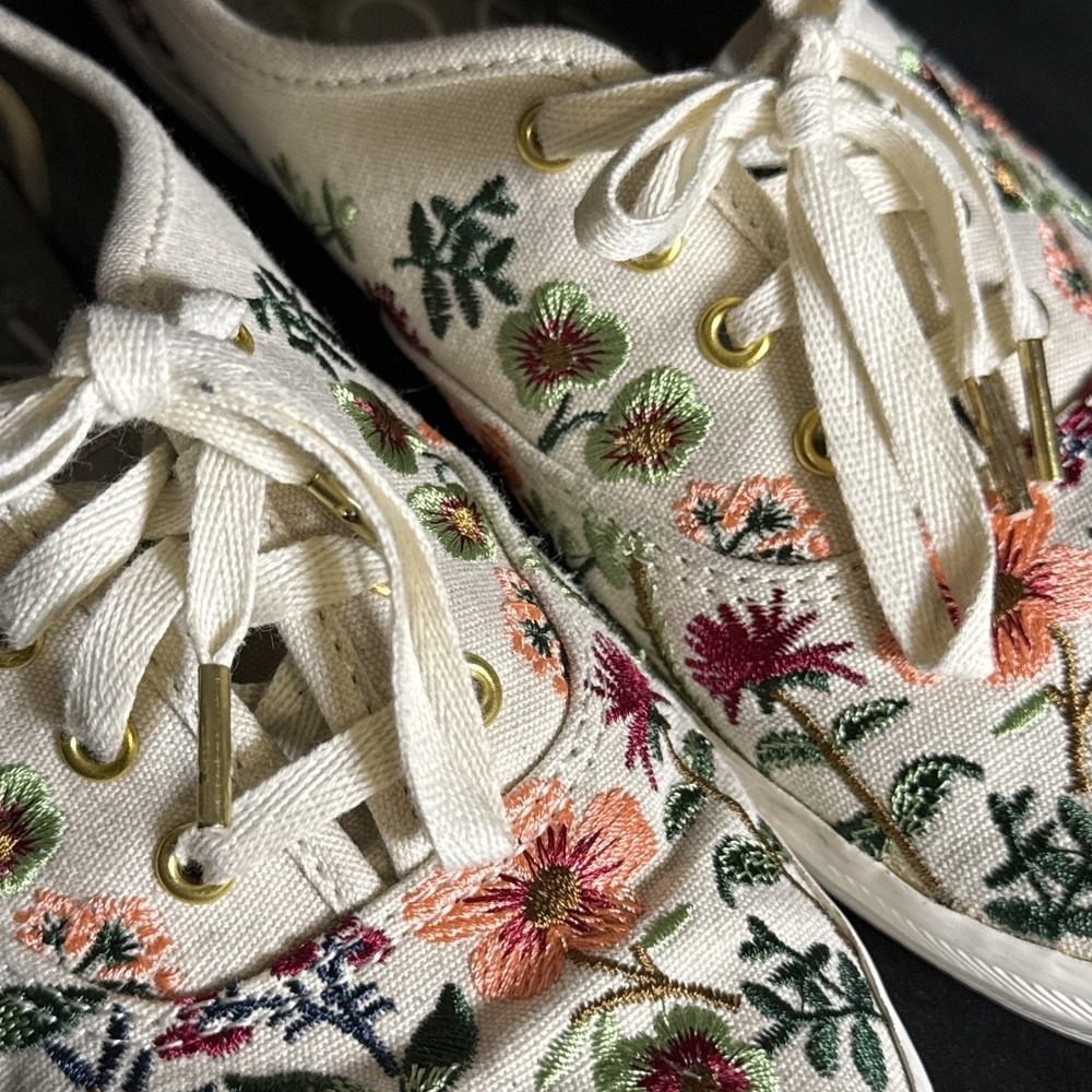 Keds x Rifle Paper Co Champion Herb Garden Floral Embroidered Sneakers Womens 6